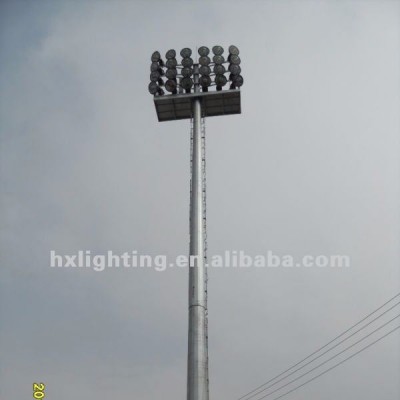 galvanized steel pole high mast lamp lighting with lifting system/street lighting pole