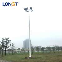 Q235 steel pole 30m high mast pole opening door